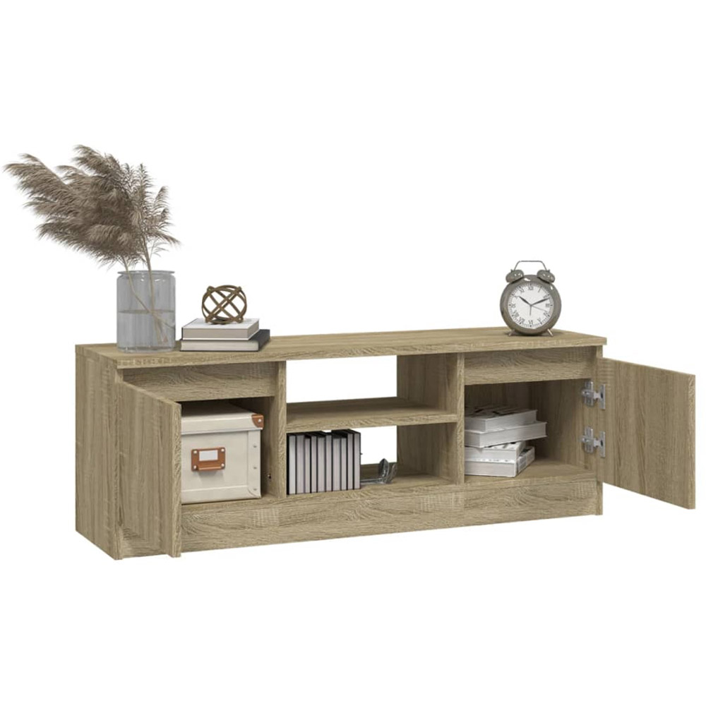 vidaXL 2 Door 2 Open Shelf Sonoma Oak TV Cabinet Image 4
