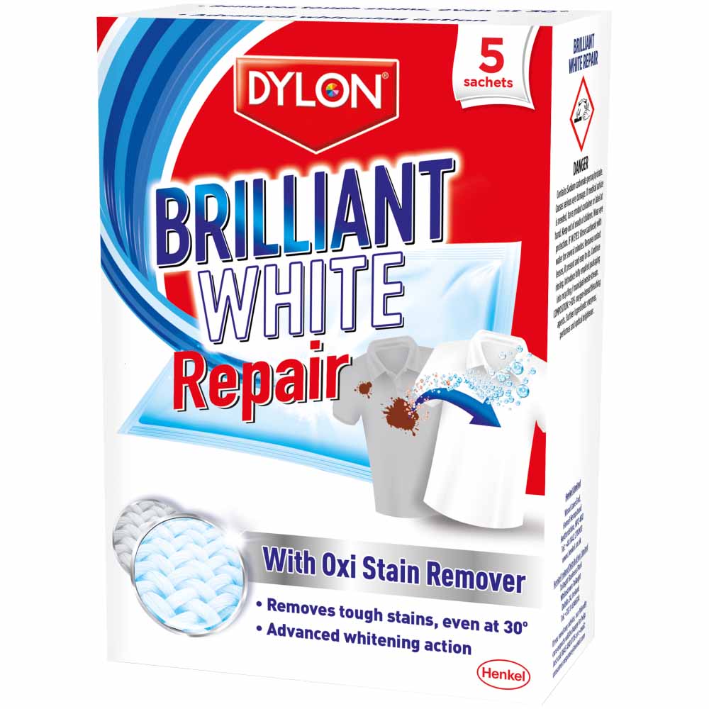 Dylon Brilliant White Whitening Agents 5 pack Image 1