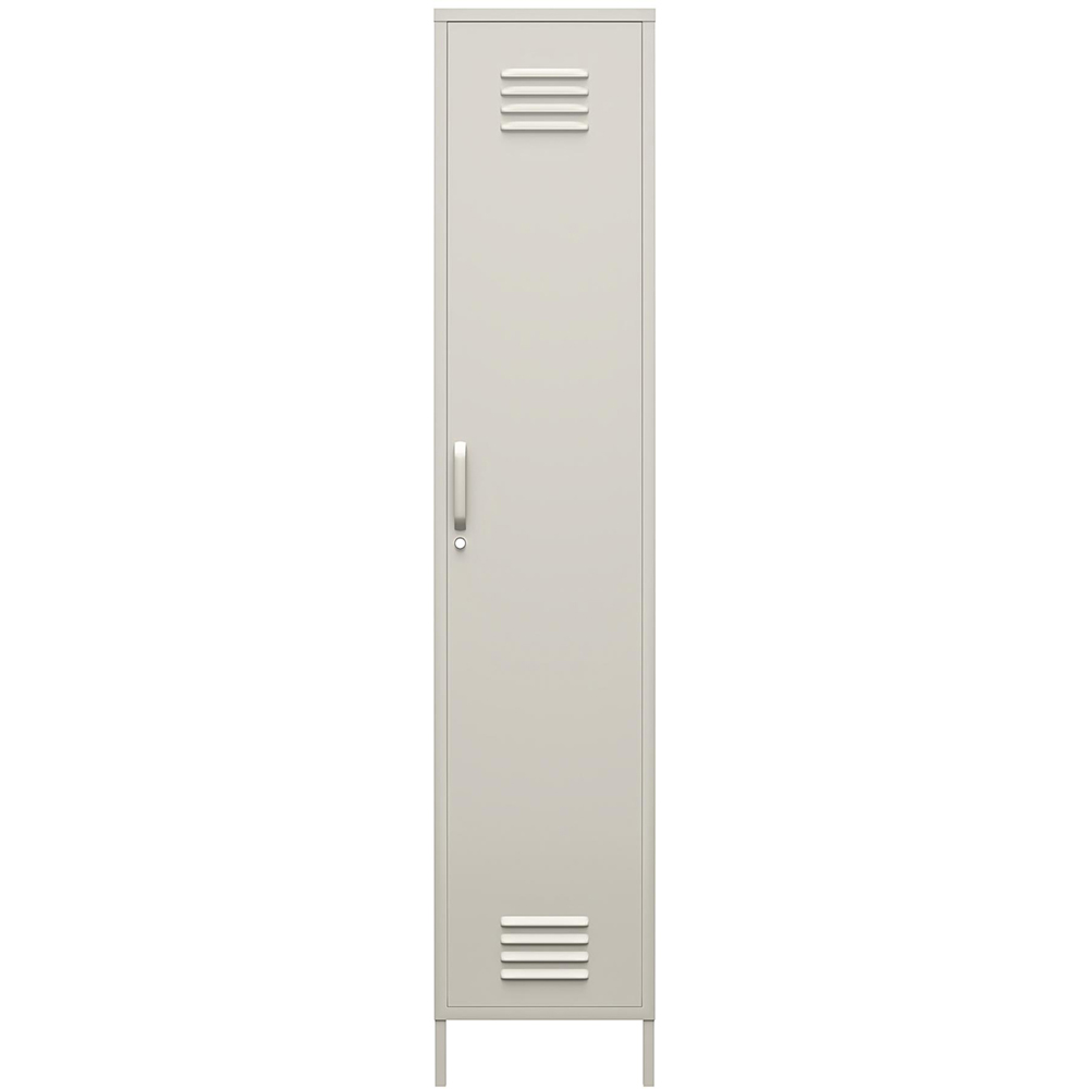 Dorel Bradford Single Door Taupe Metal Locker Storage Cabinet Image 3