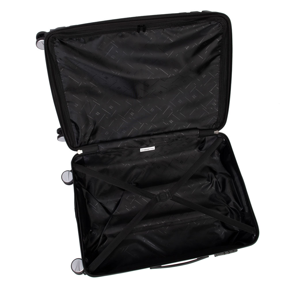 it luggage Resonating Black 8 Wheel 54cm Hard Case Wilko