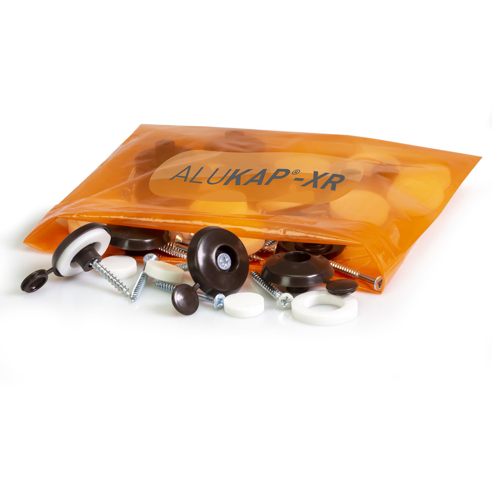 Alukap-XR Brown Fixing Buttons 50 Pack Image 1