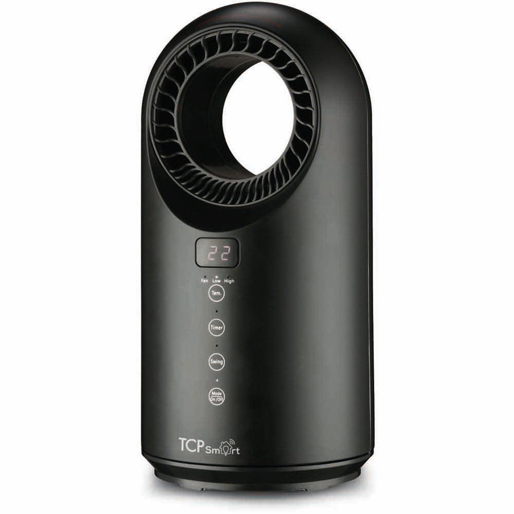 TCP 1500W Smart Wi-Fi Heating and Cooling Bladeless Black Fan Image 3