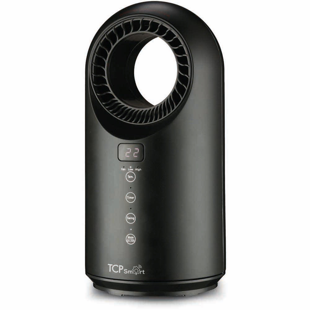 TCP Black Smart Wi-Fi Heating and Cooling Fan 1500W Image 3