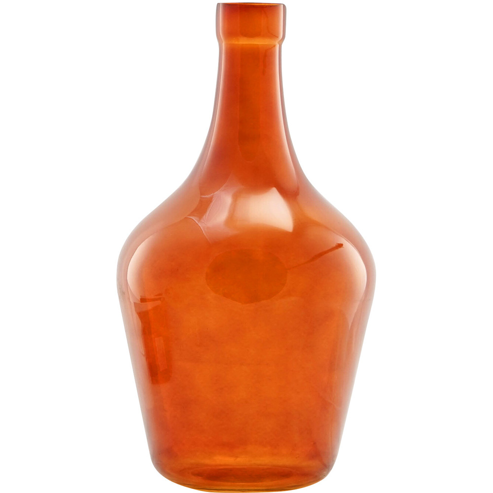 Large Amber Bottle Neck Vase Image