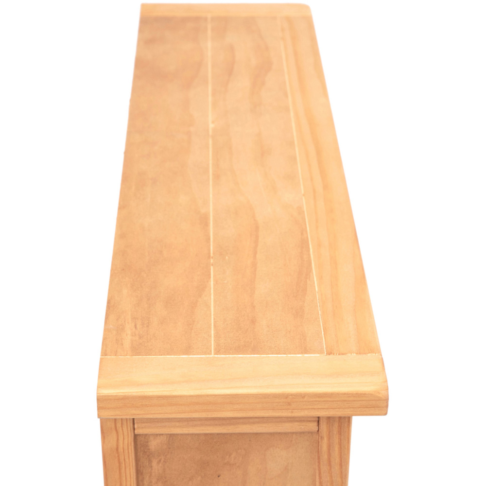 Lugo 4 Shelf Waxed Wide Bookcase Image 6