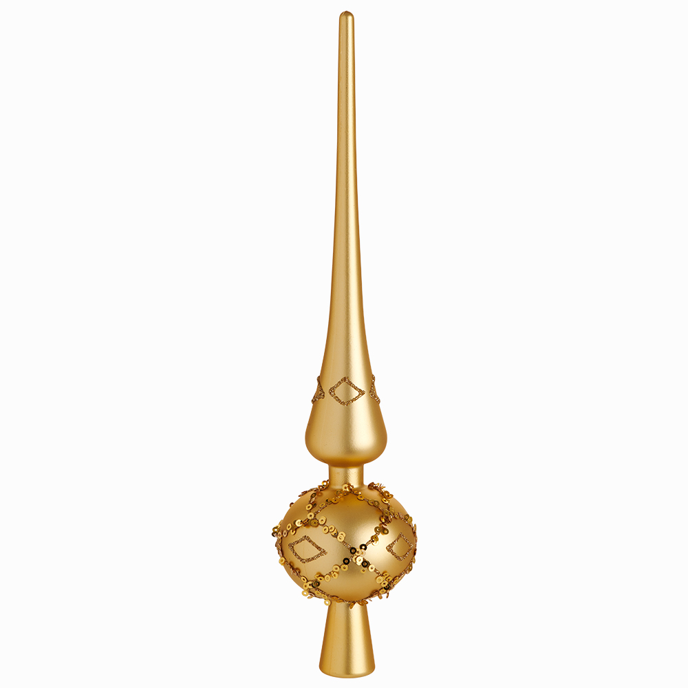 Wilko Luxe Gold Deco Christmas Tree Topper Image 1