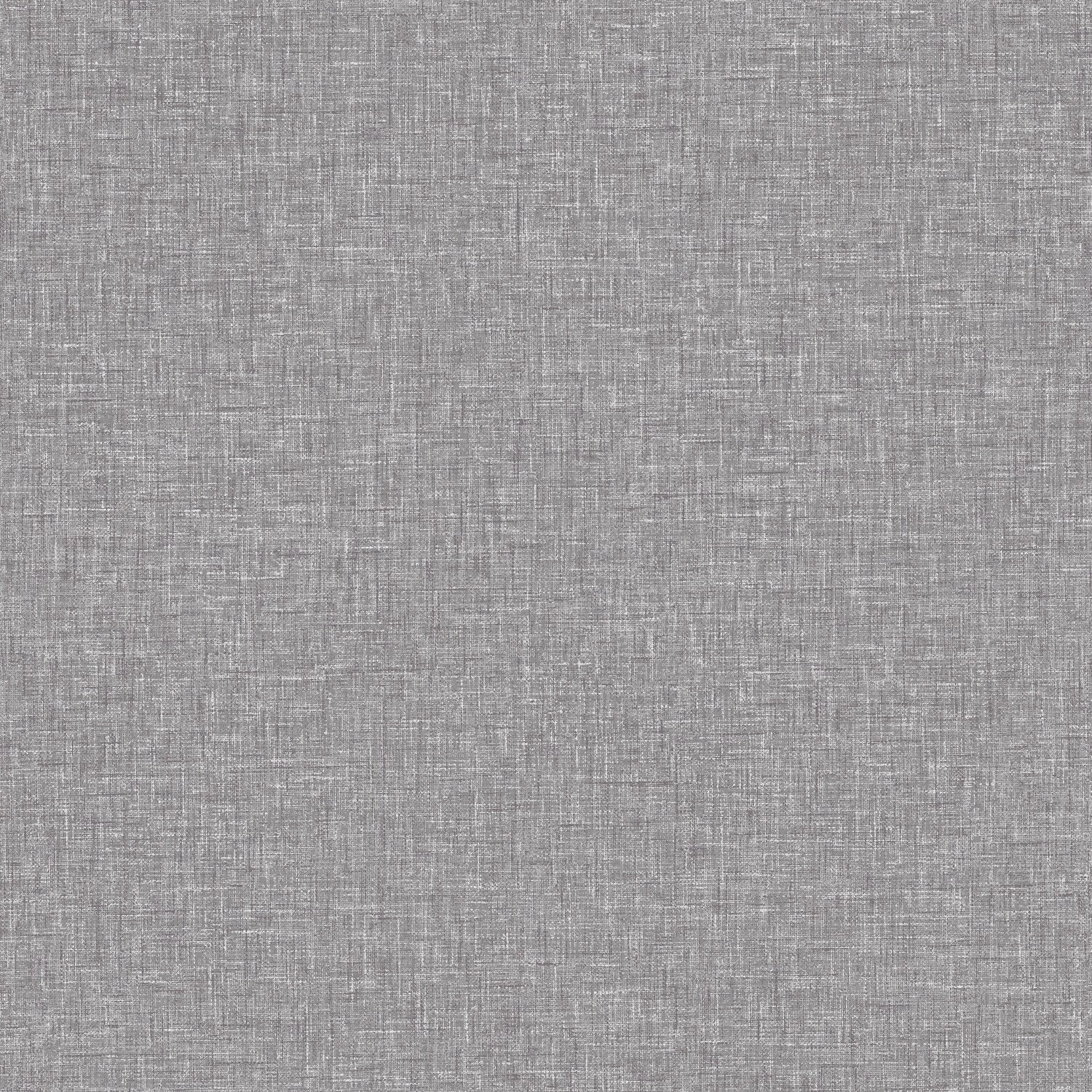 Linen Textured Wallpaper - Mid Grey Image 1