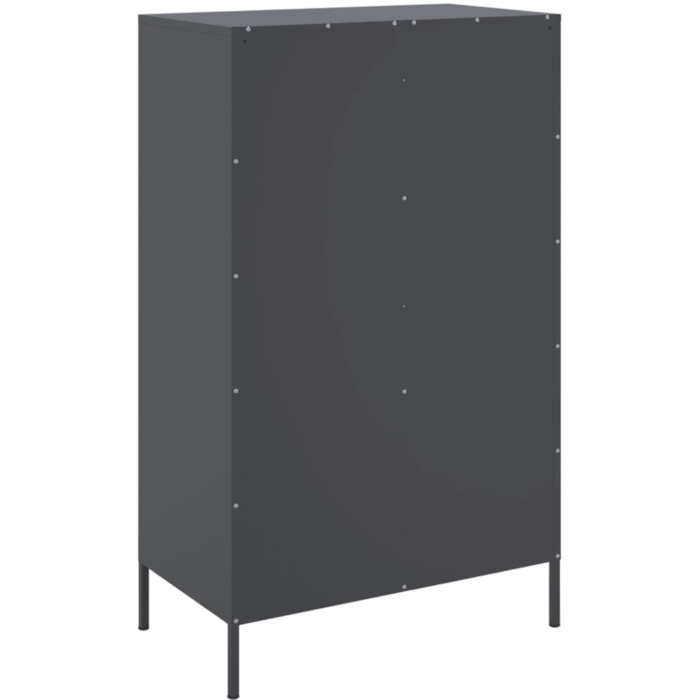 vidaXL 2 Door 2 Shelf Anthracite Metal Highboard Image 7
