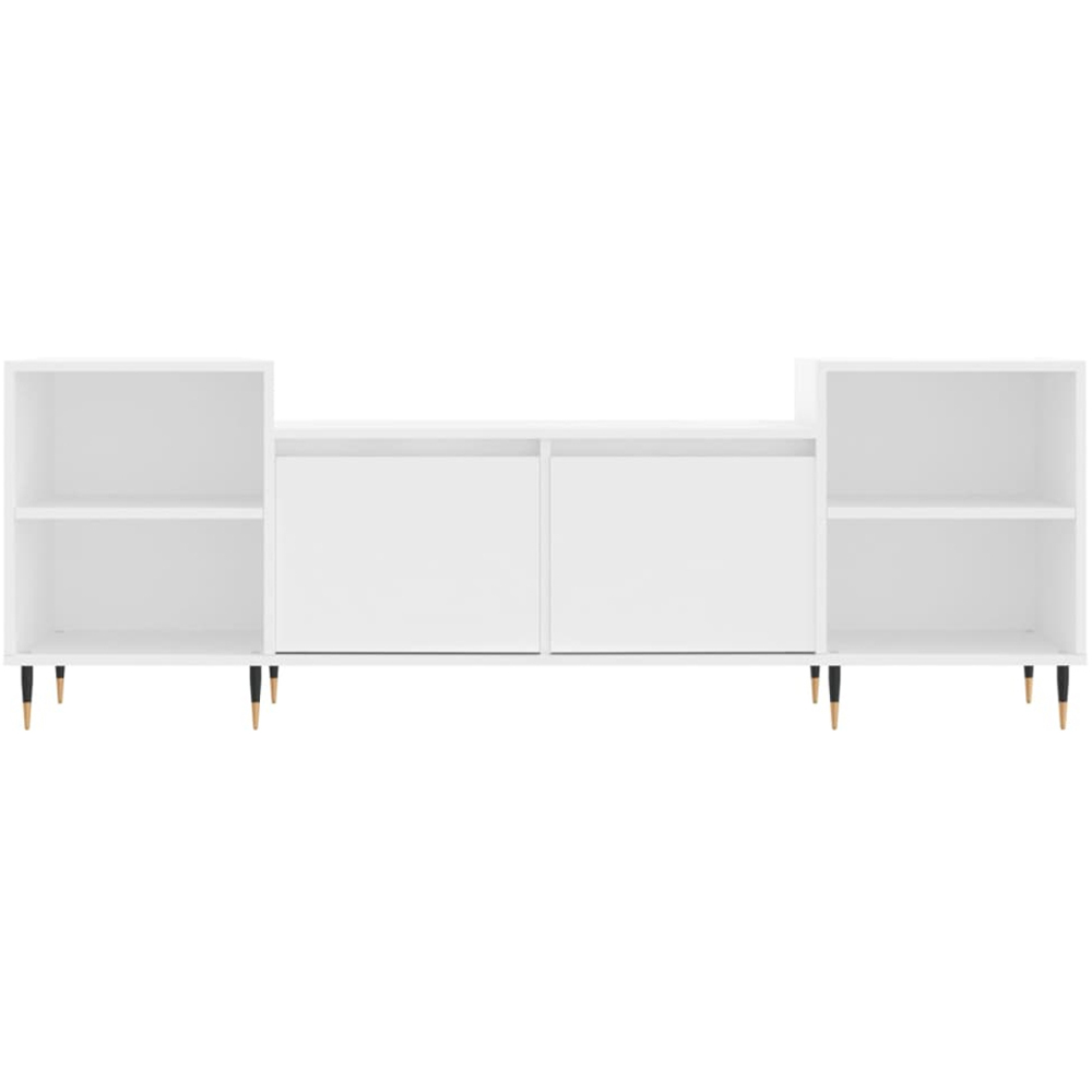 vidaXL 2 Door 4 Shelf White TV Cabinet Image 5