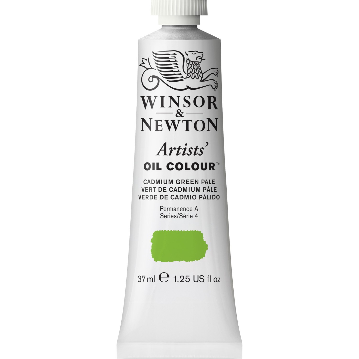 Winsor and Newton 37ml Artists' Oil Colours - Cadmium Green Pale Image 1