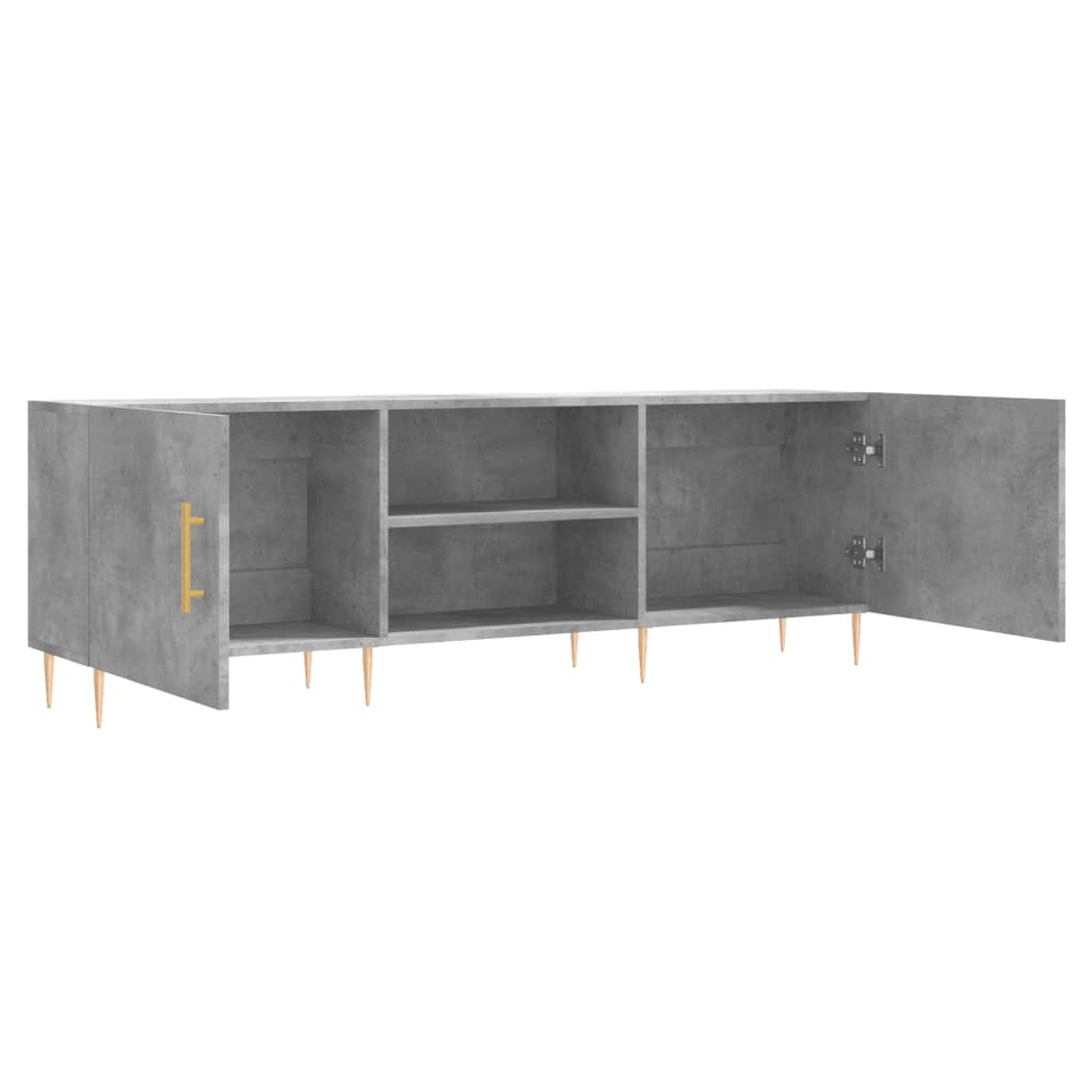 vidaXL 2 Door 2 Shelf Concrete Grey TV Cabinet Image 6
