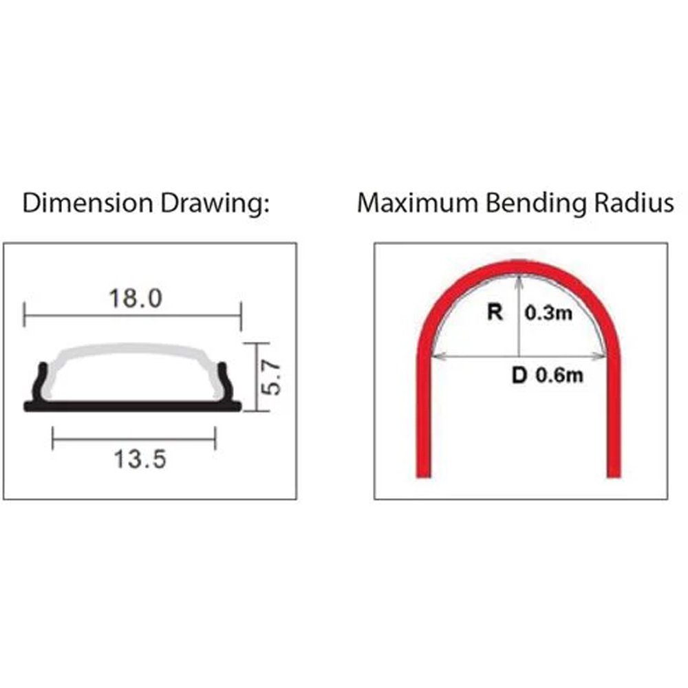 ENER-J Bendable Aluminium Profile with Frosty Cover and Clips Kit 1m Image 6