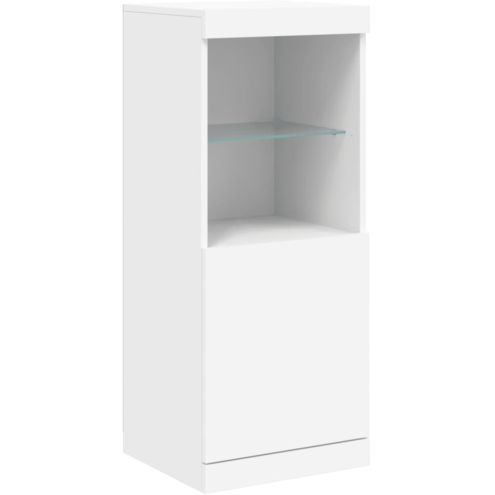 vidaXL 3 Door 6 Open Shelf White LED Sideboard 3 Piece Image 4