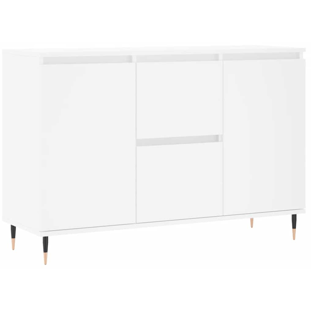 vidaXL 2 Door 2 Drawer White Sideboard Image 2