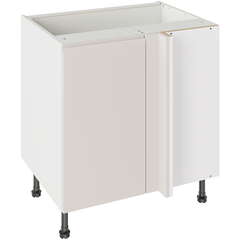 Kitchen Kit J-Pull Matt Light Grey Blind Corner Base Kitchen Cabinet Flatpack 800mm Image 1