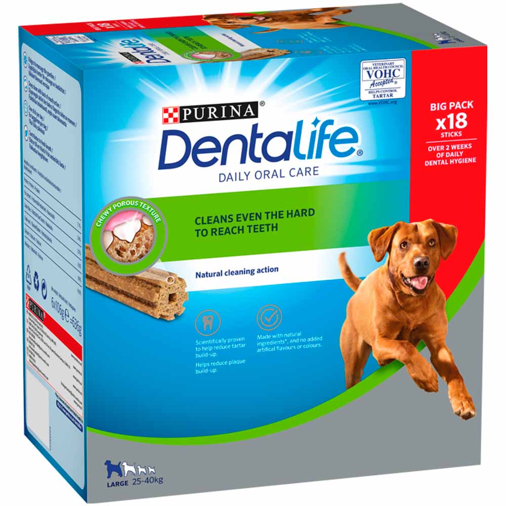 Dentalife Large Dog Chews 18 Sticks 636g Image 3