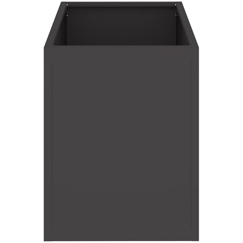 vidaXL Black Cold Rolled Steel Garden Planter 40 x 50 x 32cm Image 5