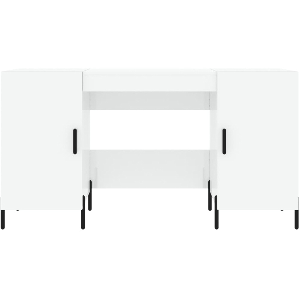 vidaXL 2 Door Computer Desk High Gloss White Image 6
