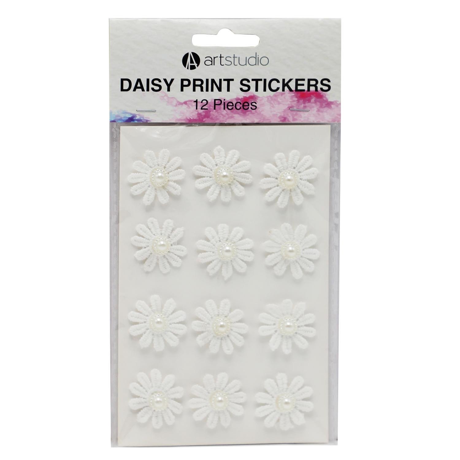 Art Studio Daisy Print Sticker Sheet Image