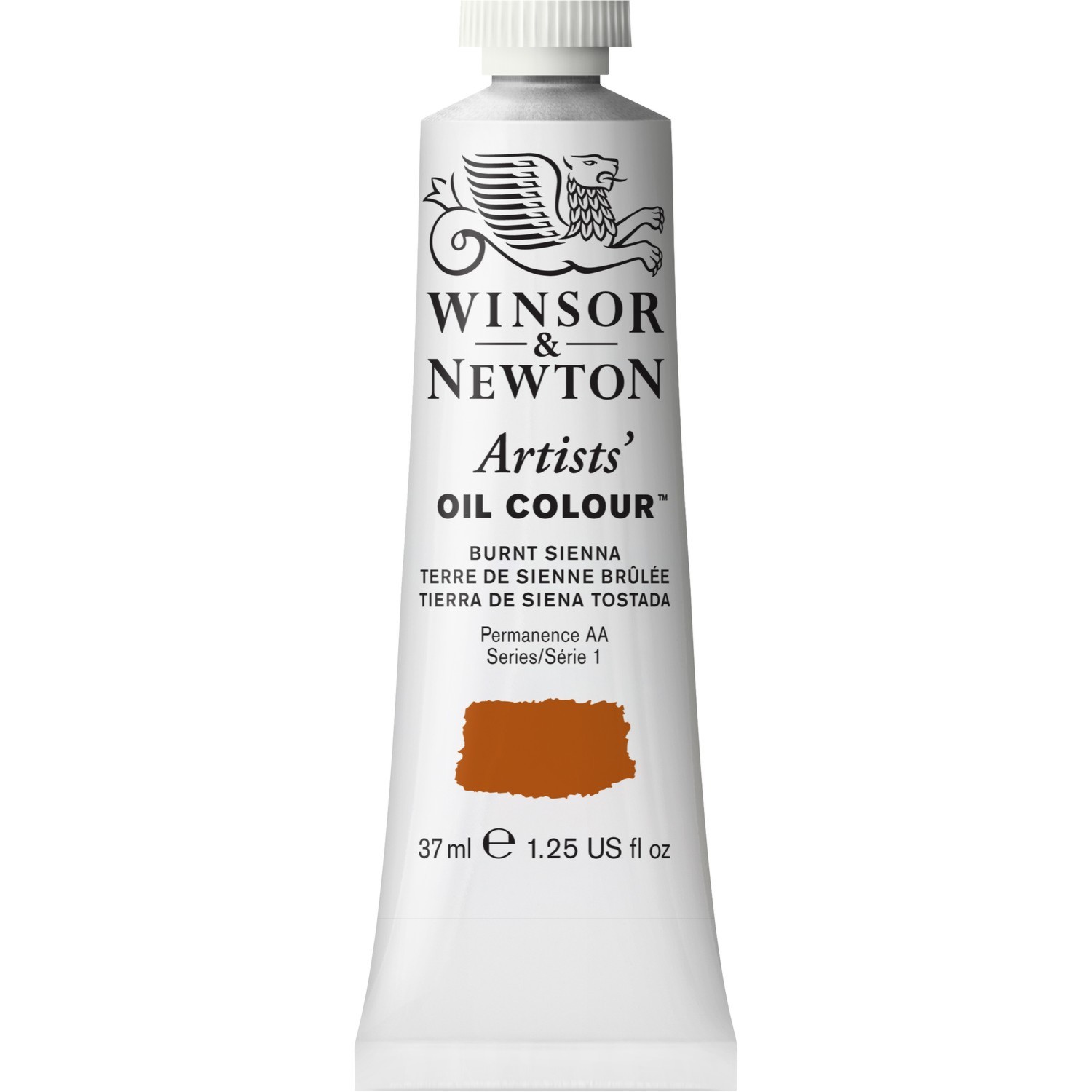 Winsor and Newton 37ml Artists' Oil Colours - Burnt Sienna Image 1