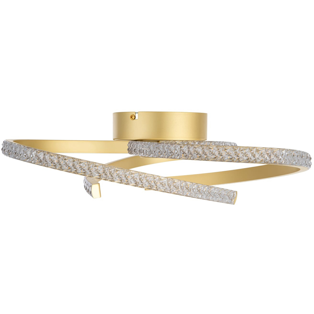 Cosylyte Moora 3 Light Gold Integrated LED Modern Curved Ceiling Light Image 6