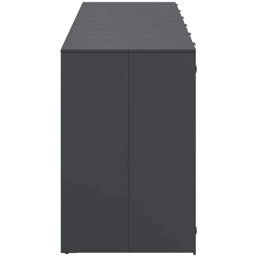 vidaXL Anthracite 6 Wheelie Bin Storage Shed with HDPE Door Image 5