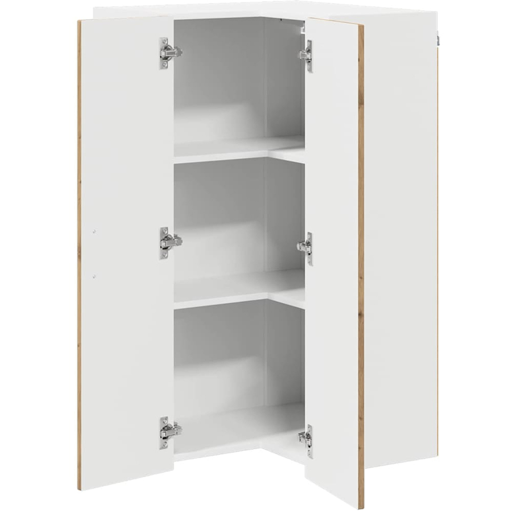 vidaXL 2 Door Artisan Oak Kitchen Wall Corner Cabinet Image 5