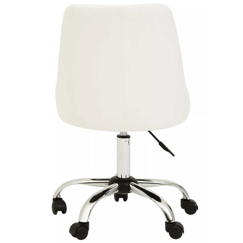 Interiors by Premier Brent Off White Swivel Home Office Chair Image 6