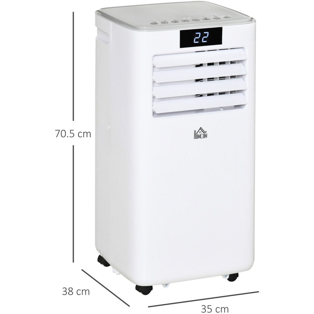 HOMCOM White 7000BTU Portable Air Conditioner with Wheels Image 4