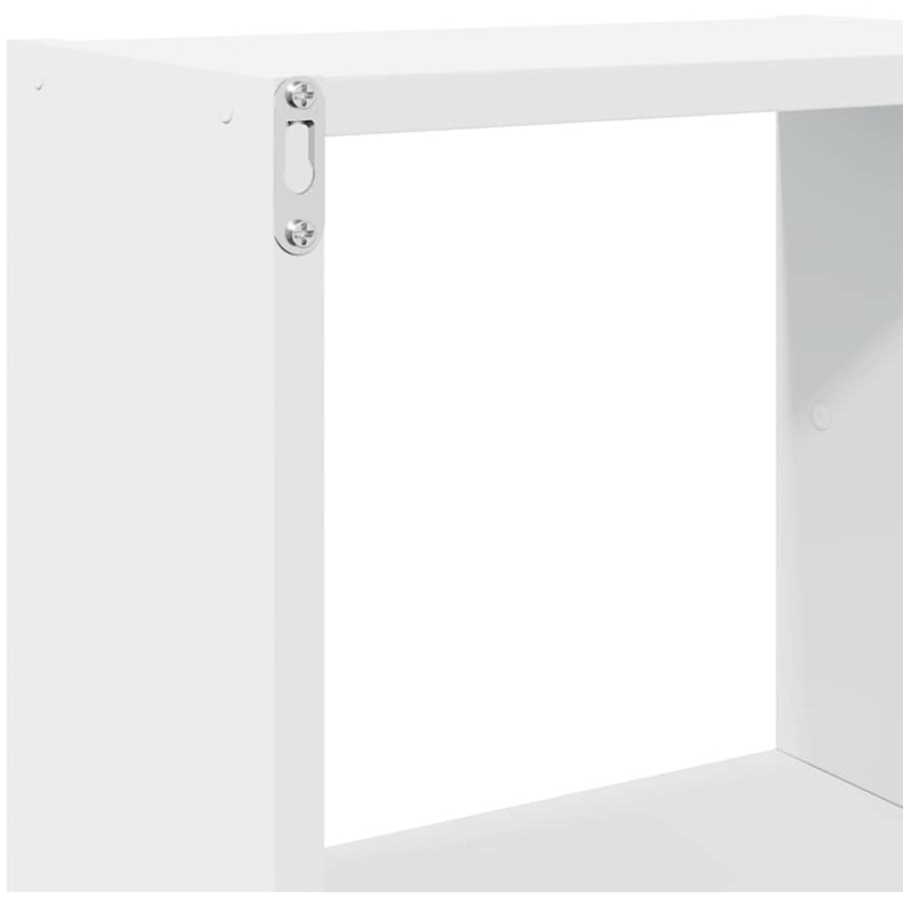vidaXL 3 Shelf White Floating Wall Shelf Image 8