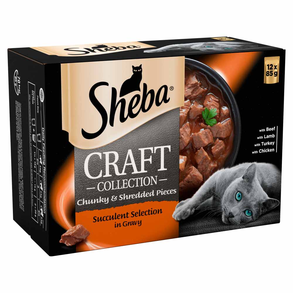 Sheba Craft Succulent Mixed Selection in Gravy Cat Food Pouches 12x85g Image 3