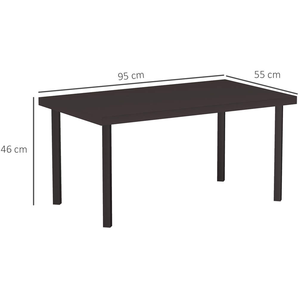 Outsunny Brown Woodgrain Garden Coffee Table Image 9