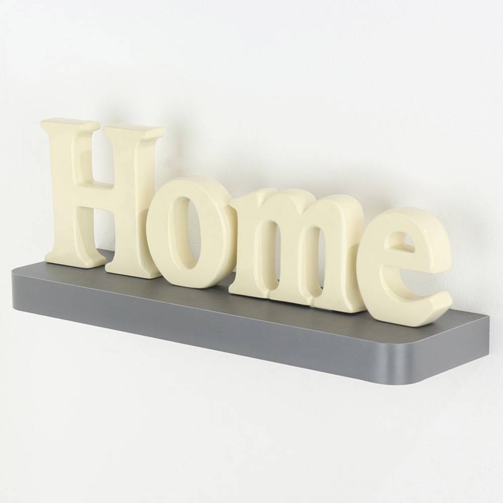 Core Products Trent 50cm Matt Grey Narrow Floating Shelf Kit Image 1