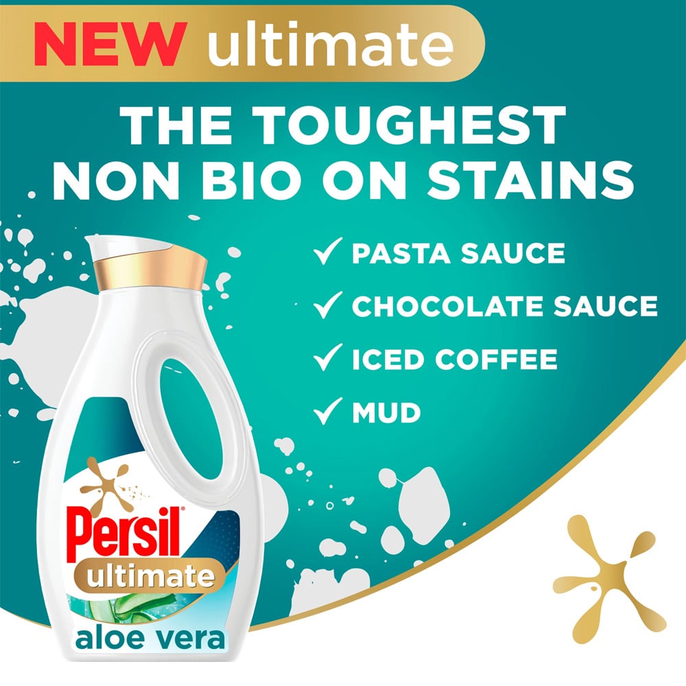 Persil Ultimate Non-Bio Aloe Vera Laundry Washing Liquid Detergent 34 Washes Case of 5 x 918ml Image 5