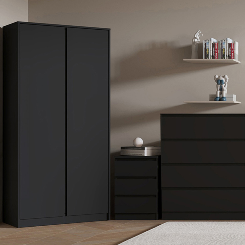 Seconique Malvern Black 3 Piece Bedroom Furniture Set Image 1