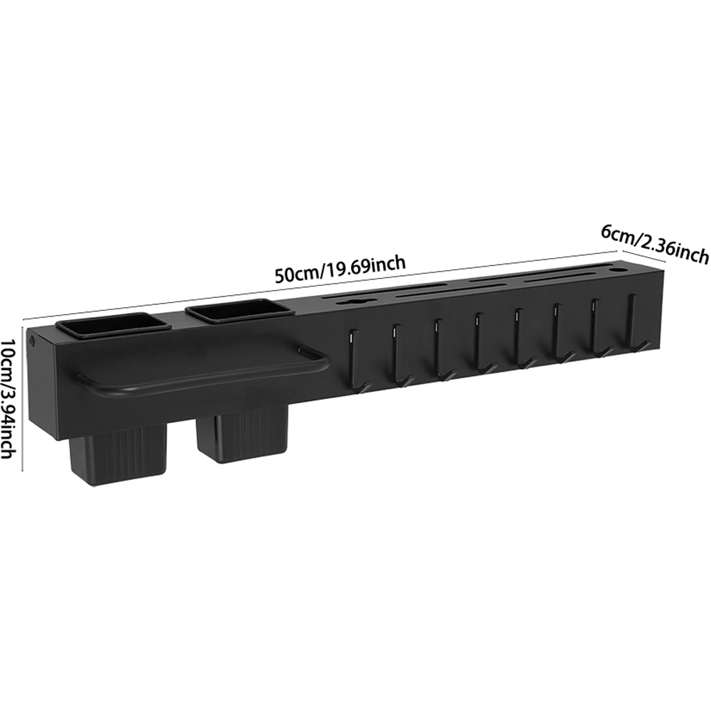 Living and Home Black Wall-Mounted Multi-functional Kitchen Utensil Storage Rack Image 8
