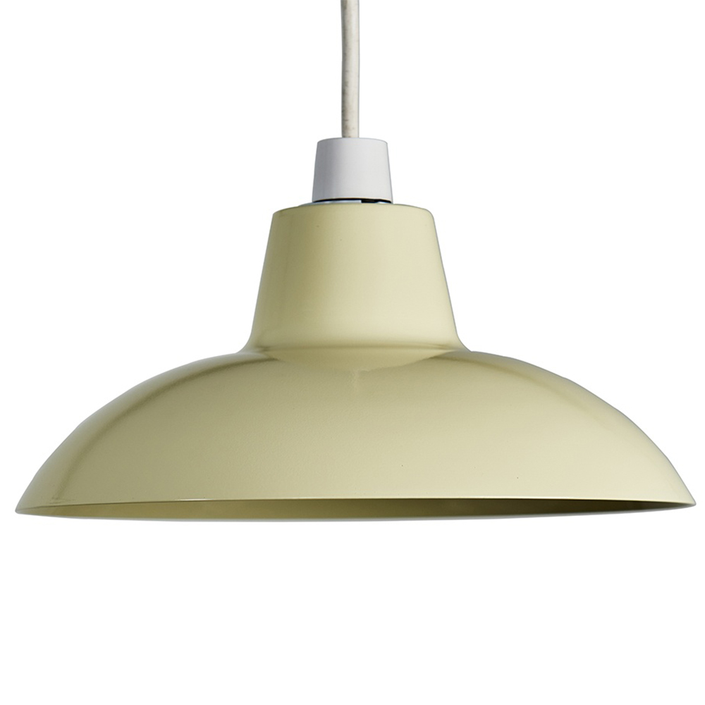 ValueLights Civic Cream Retro Pendant Light Shade Image 1