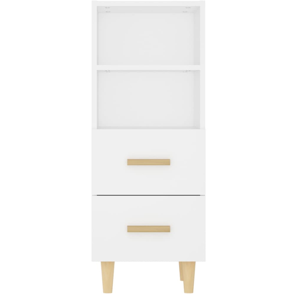 vidaXL 2 Drawer 2 Shelf White Sideboard Image 6