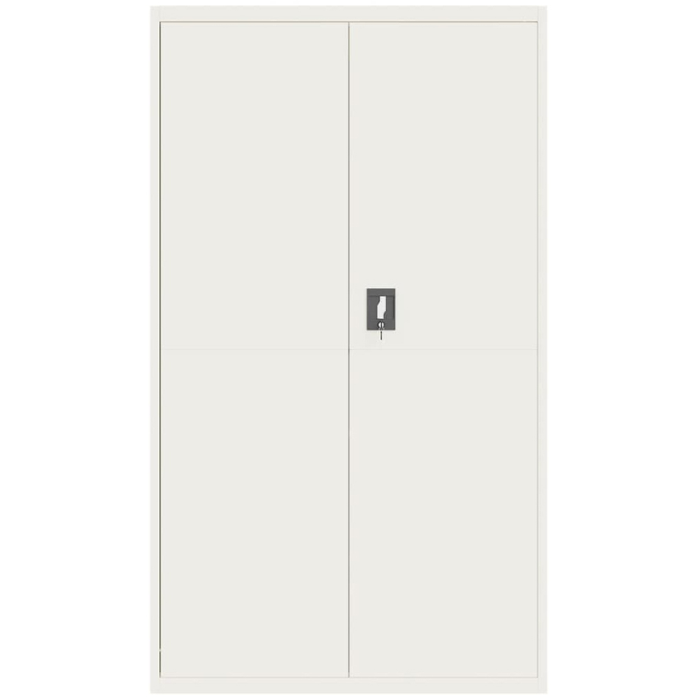 vidaXL 2 Door White Lockable File Cabinet Image 3