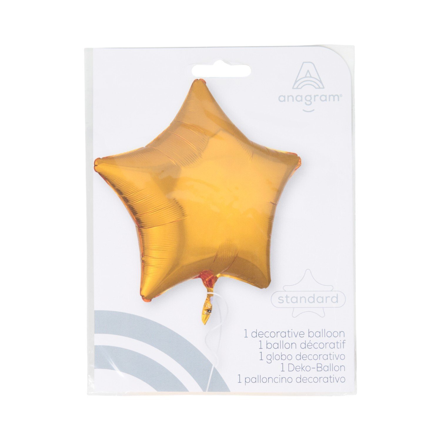 Metallic Standard Star Balloon Yellow Image 2