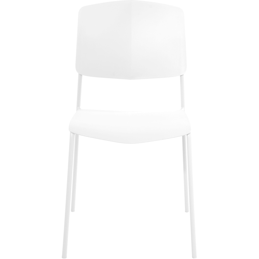 Core Products Academy Set of 2 White Plastic Kitchen Chair Image 7