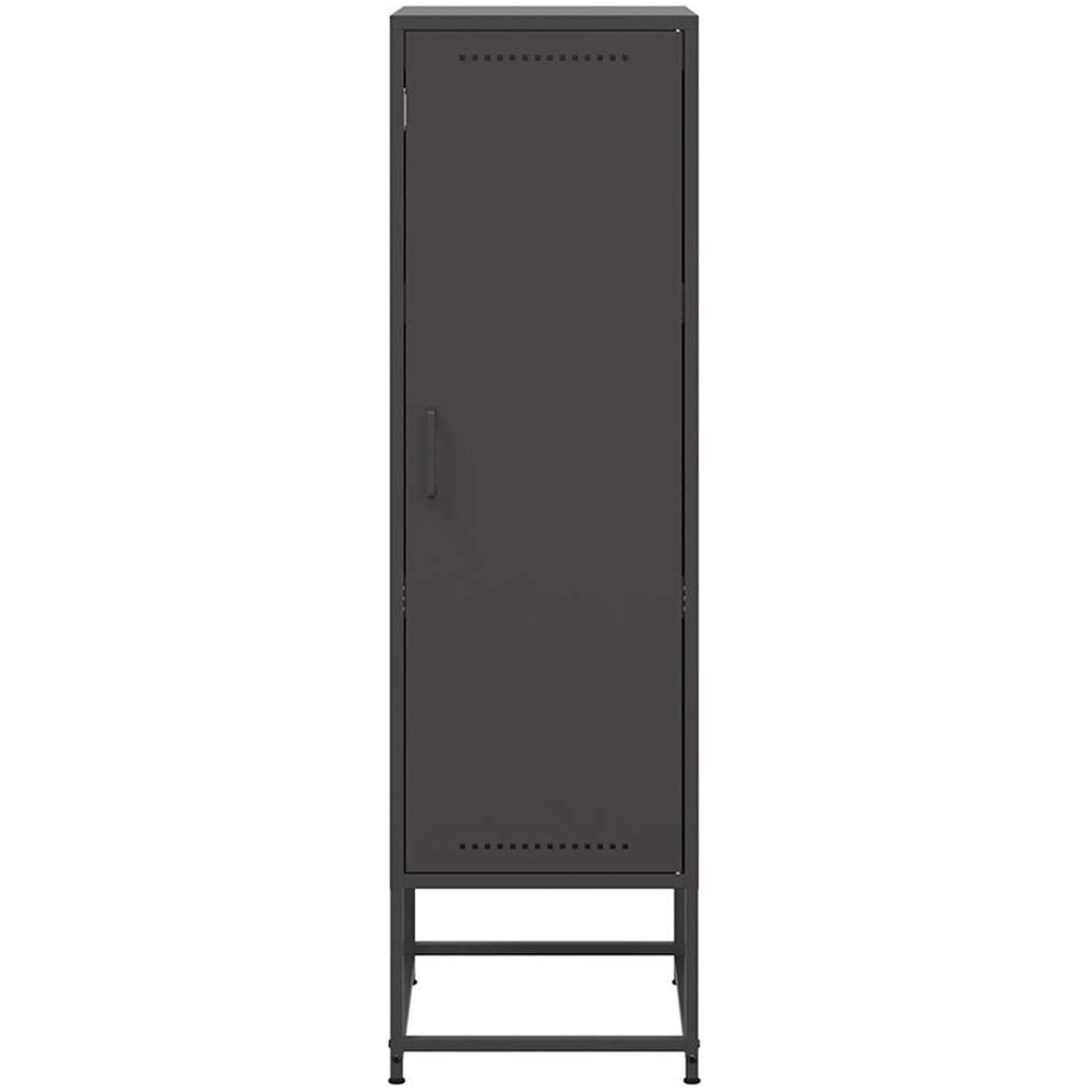 vidaXL Single Door Black Steel Highboard Image 6