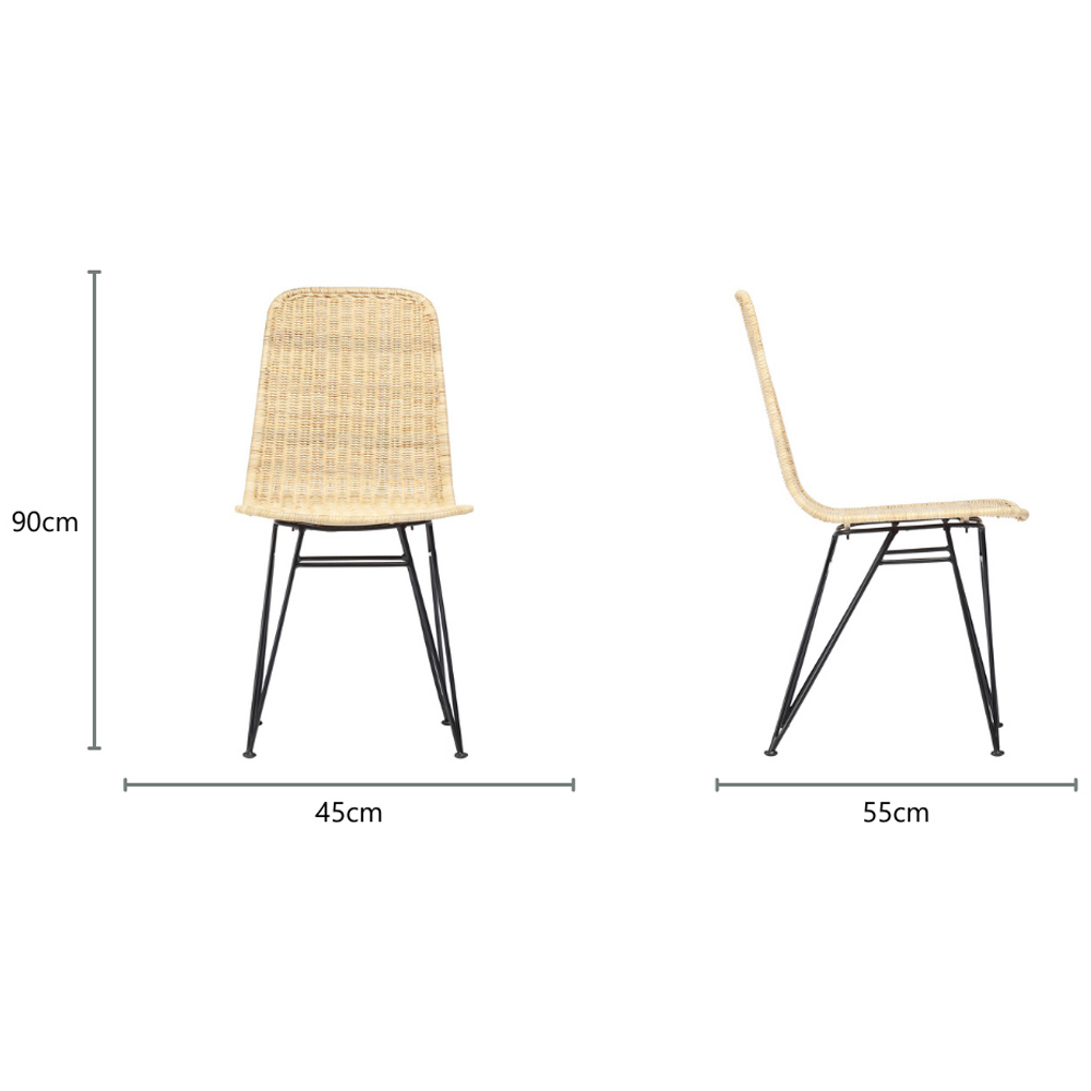 Desser Porto Natural Wicker Dining Chair Image 9