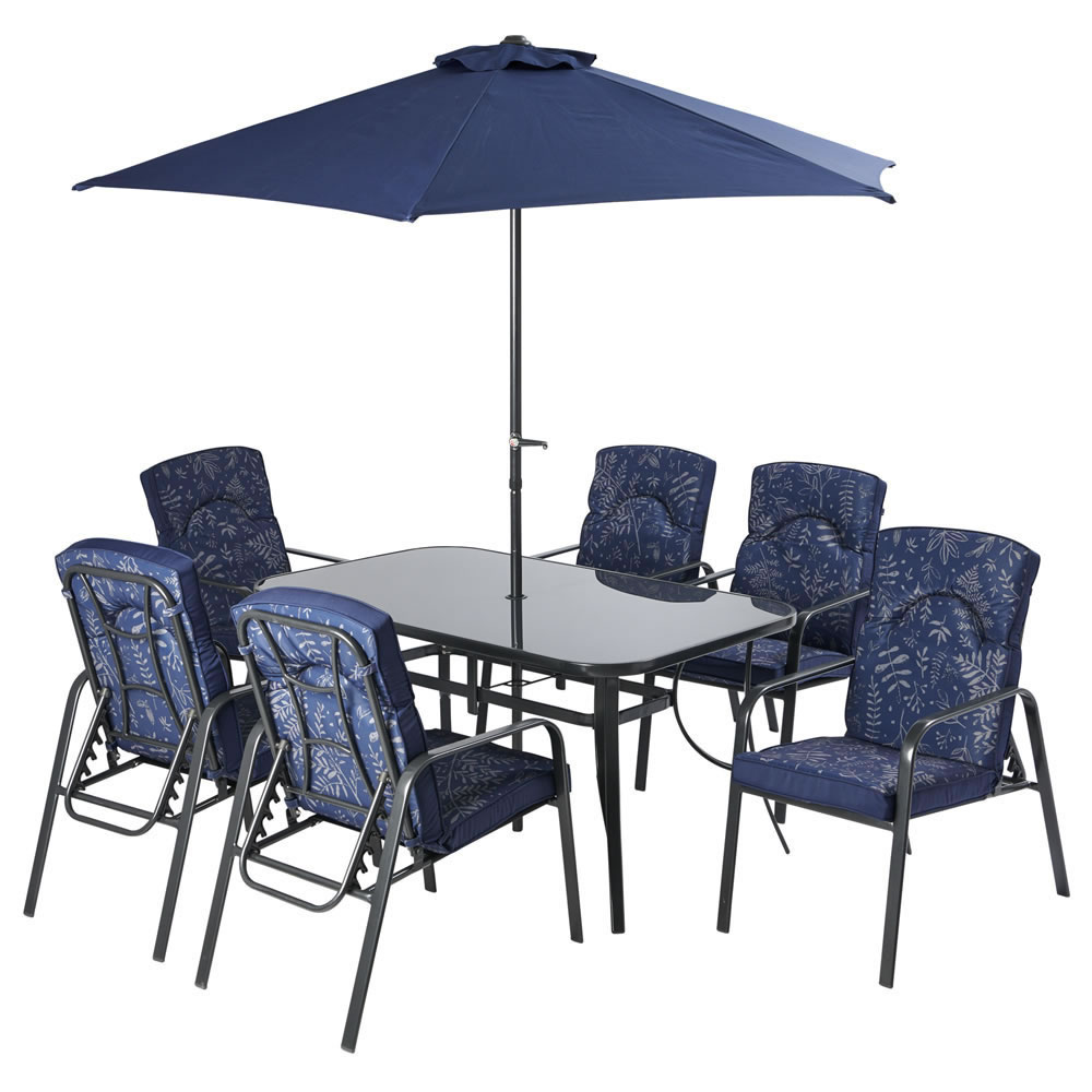 Wilko Venice Padded Six Seat Garden Set Image 1