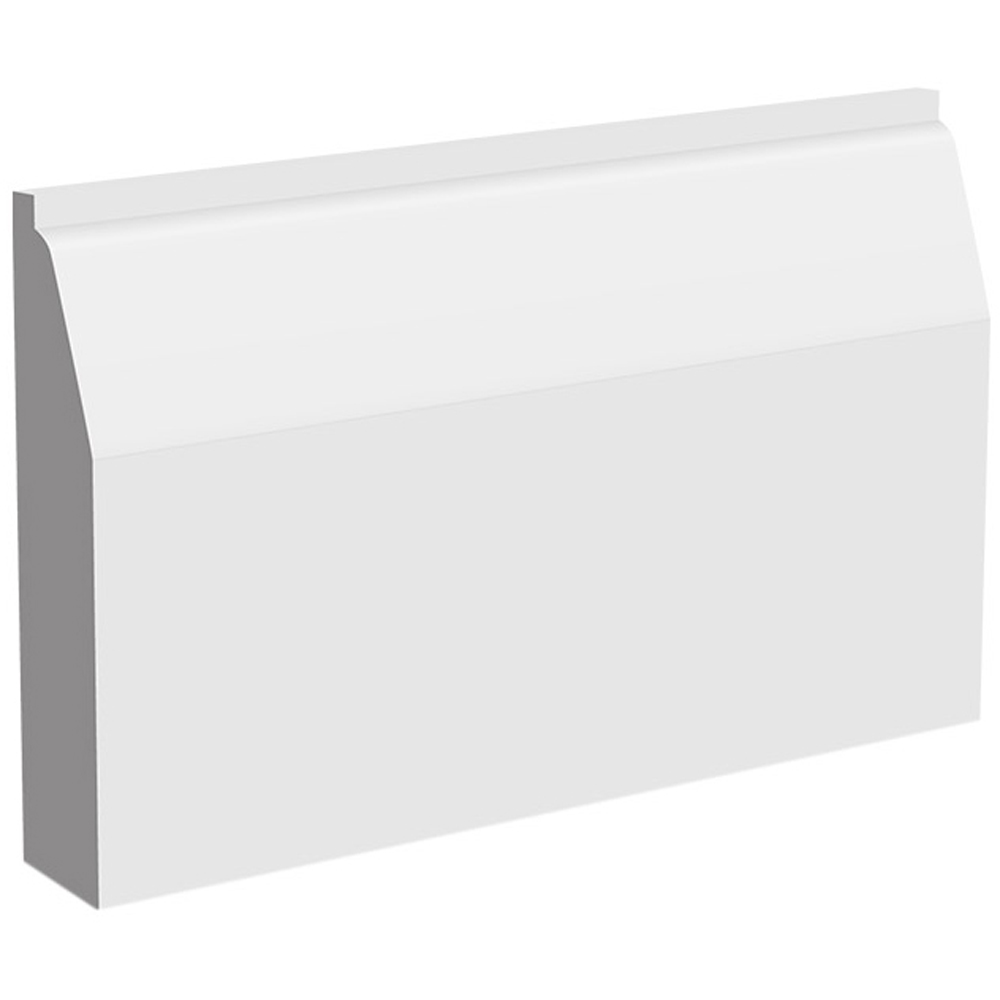 National Skirting White Primed Chamfered Skirting Board 18mm 95 x 4200mm Image 1