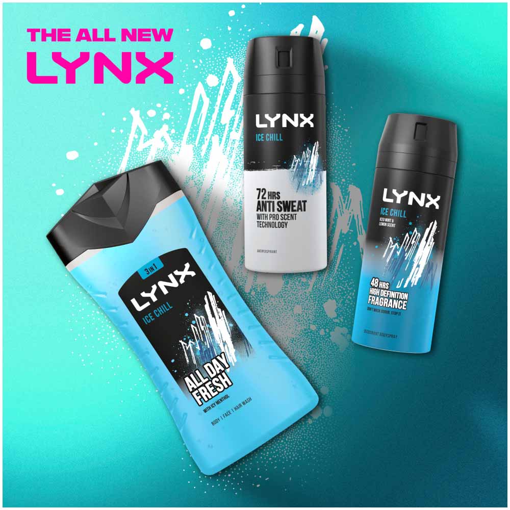 Lynx Ice Chill Antiperspirant Deodorant Spray 150ml Image 8