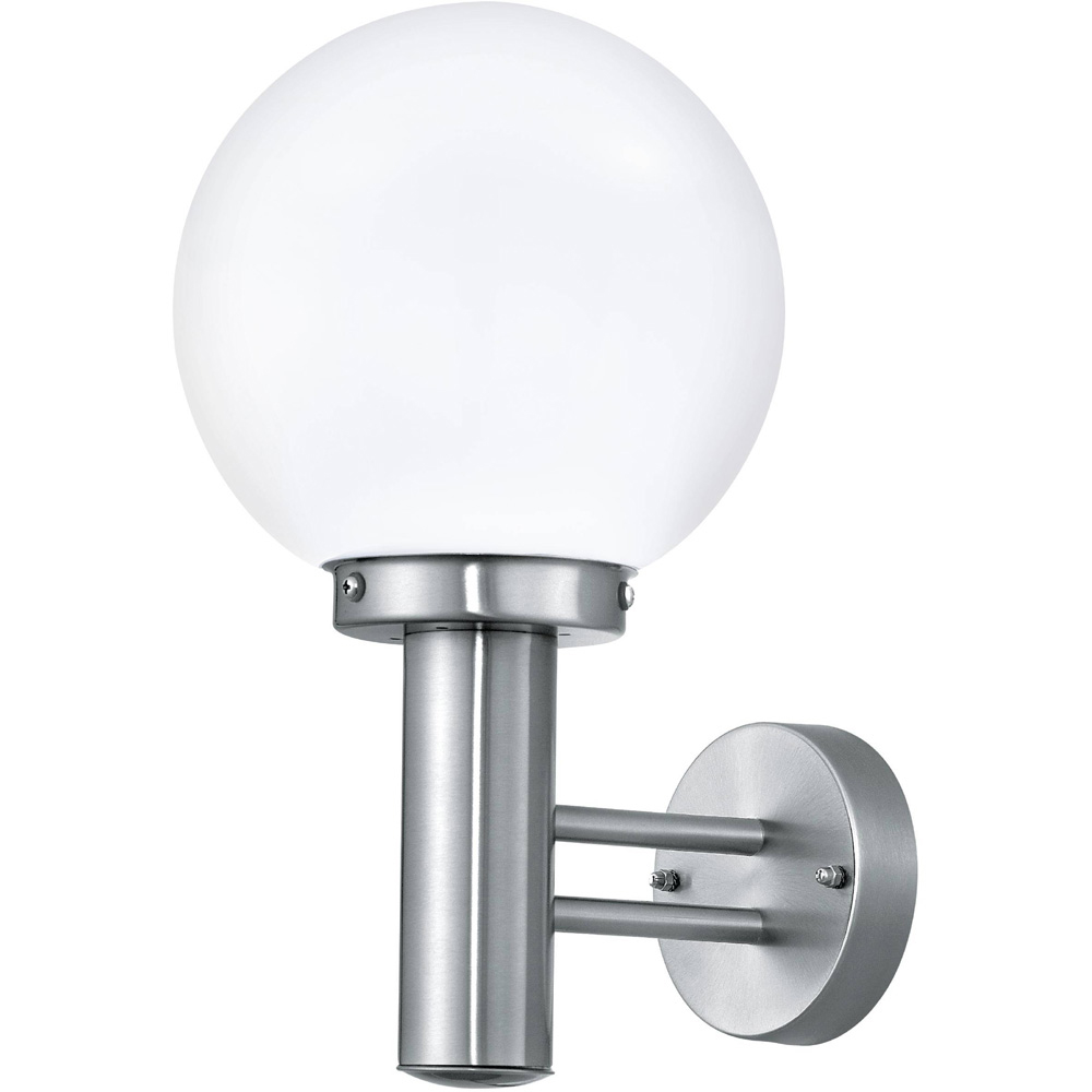 EGLO Nisia Stainless Steel Exterior Wall Light Image 1