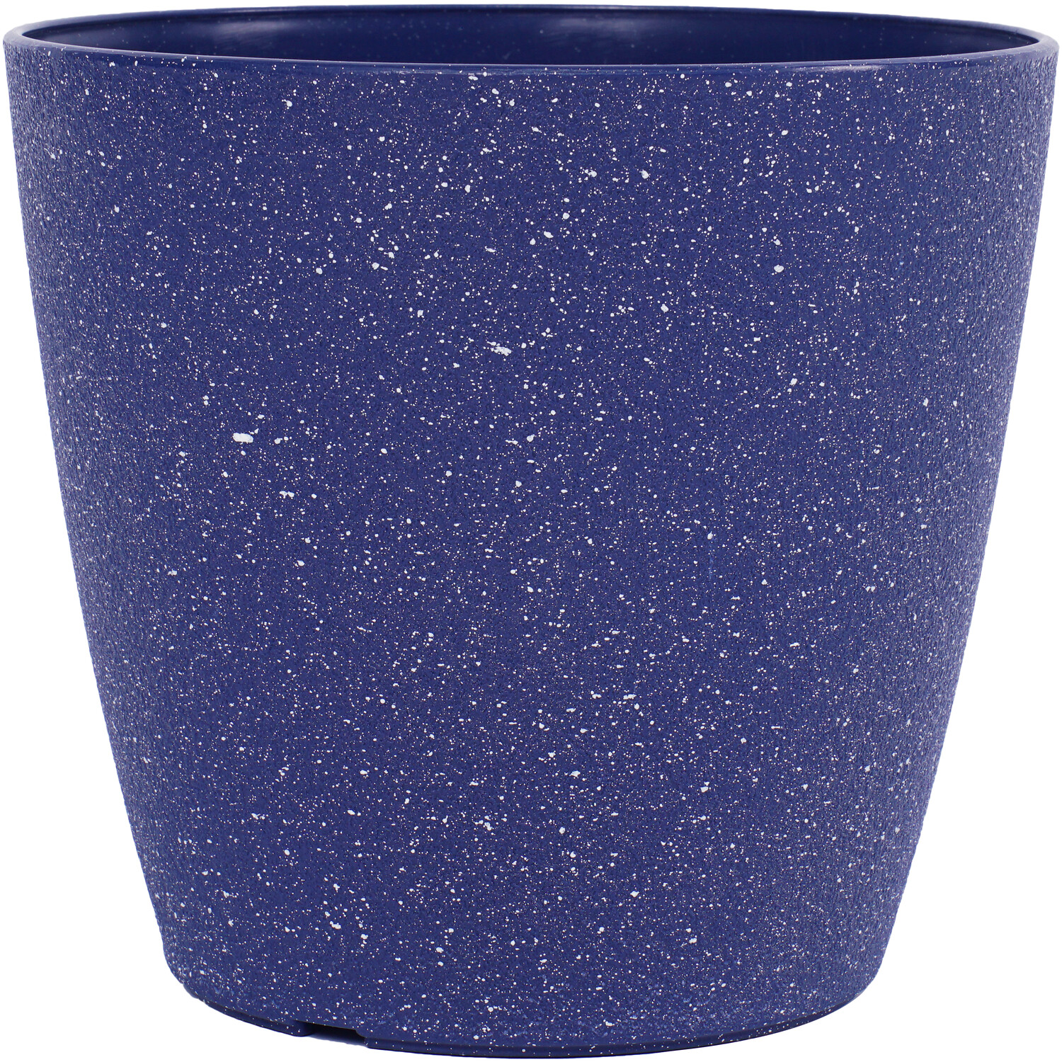 Blue Textured Plastic Plant Pot 18cm Image 1