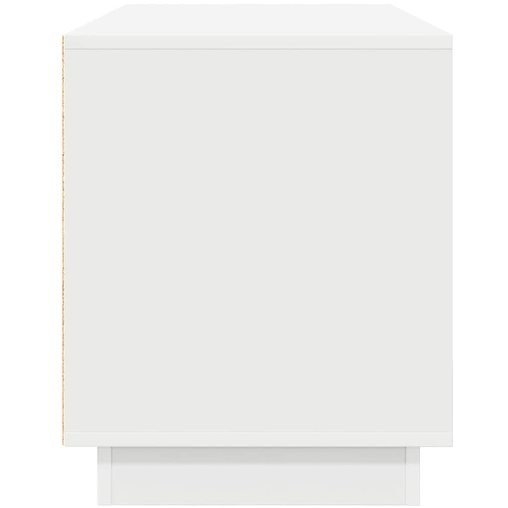 vidaXL 2 Door 2 Drawer White TV Cabinet with LED Lights Image 8