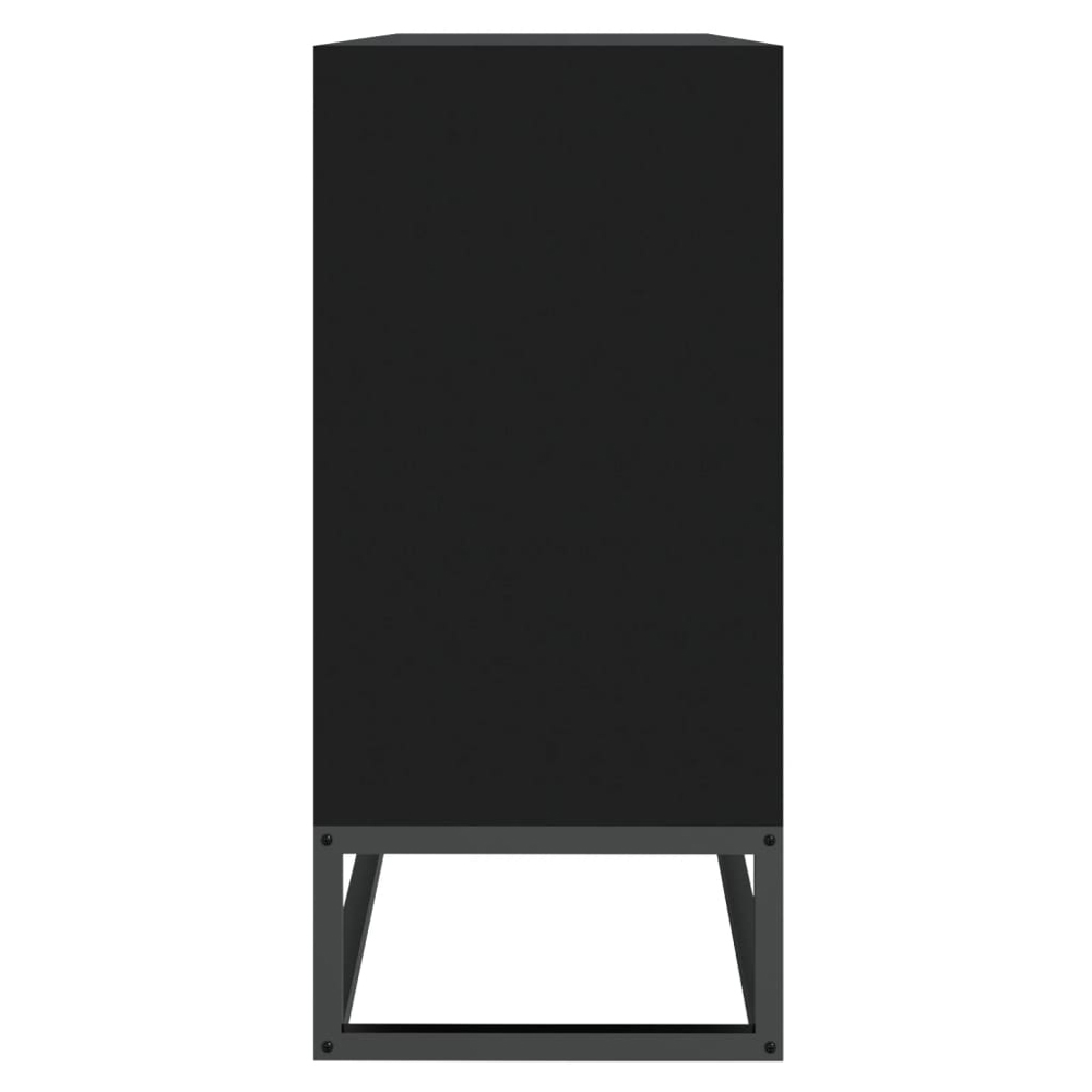 vidaXL 3 Door Black Wooden Sideboard Image 5